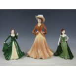 Three Coalport figurines including Happy Christmas, Your Special Day and Joan