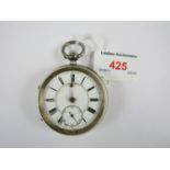 A Victorian silver pocket watch by Alexander of Hexham (a/f)