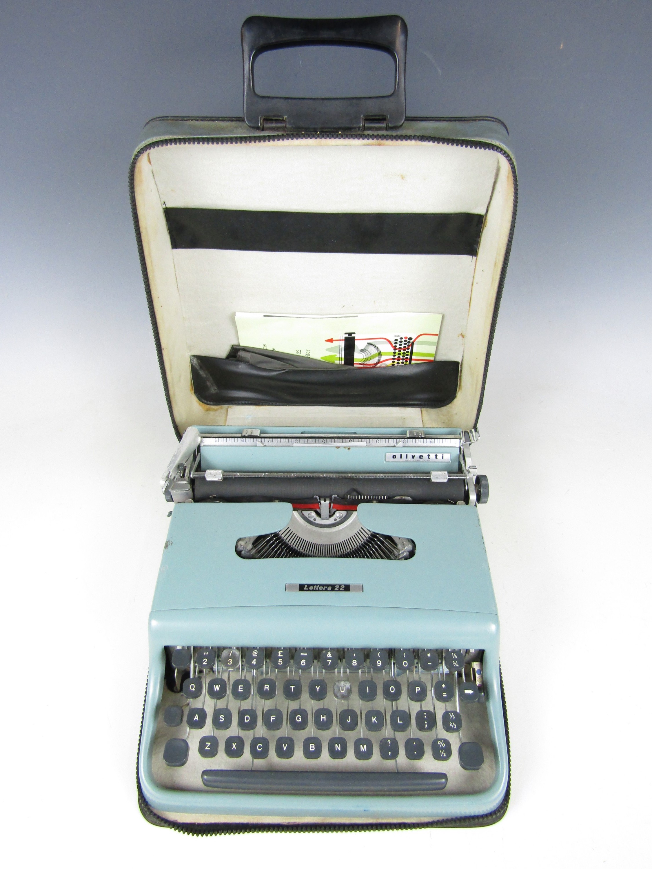 A 1960's Olivetti Letra 22 portable typewriter