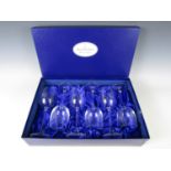 A set of boxed Royal Doulton six large wine glasses