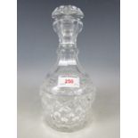 A Waterford crystal decanter with etched mark