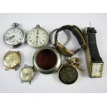 A quantity of various pocket watches and wristwatches