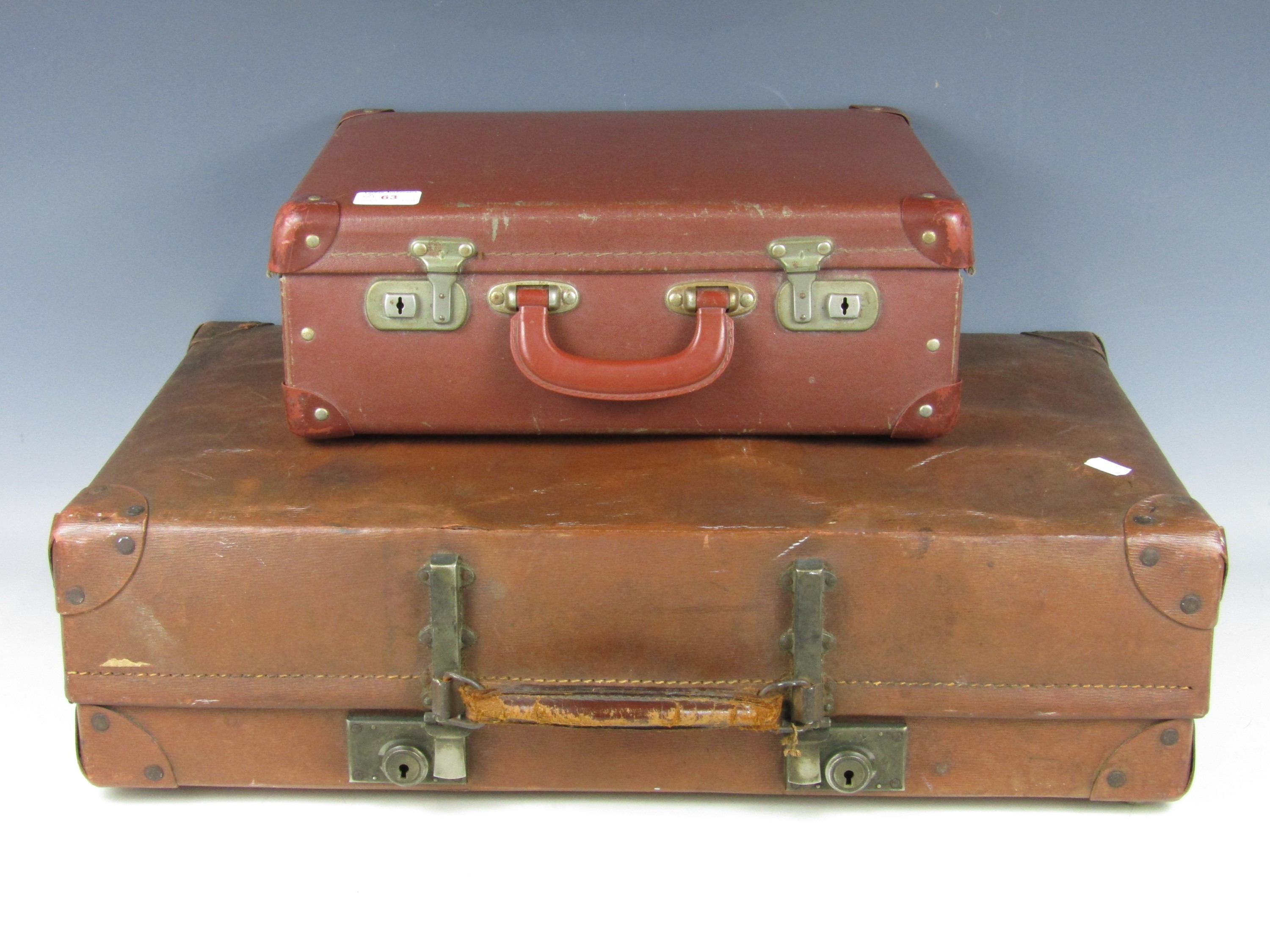 Two vintage suitcases