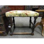 A George V oak stool