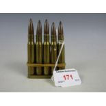A clip of inert Home Guard 30-06 rifle rounds
