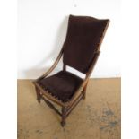 A Victorian mahogany nursing chair