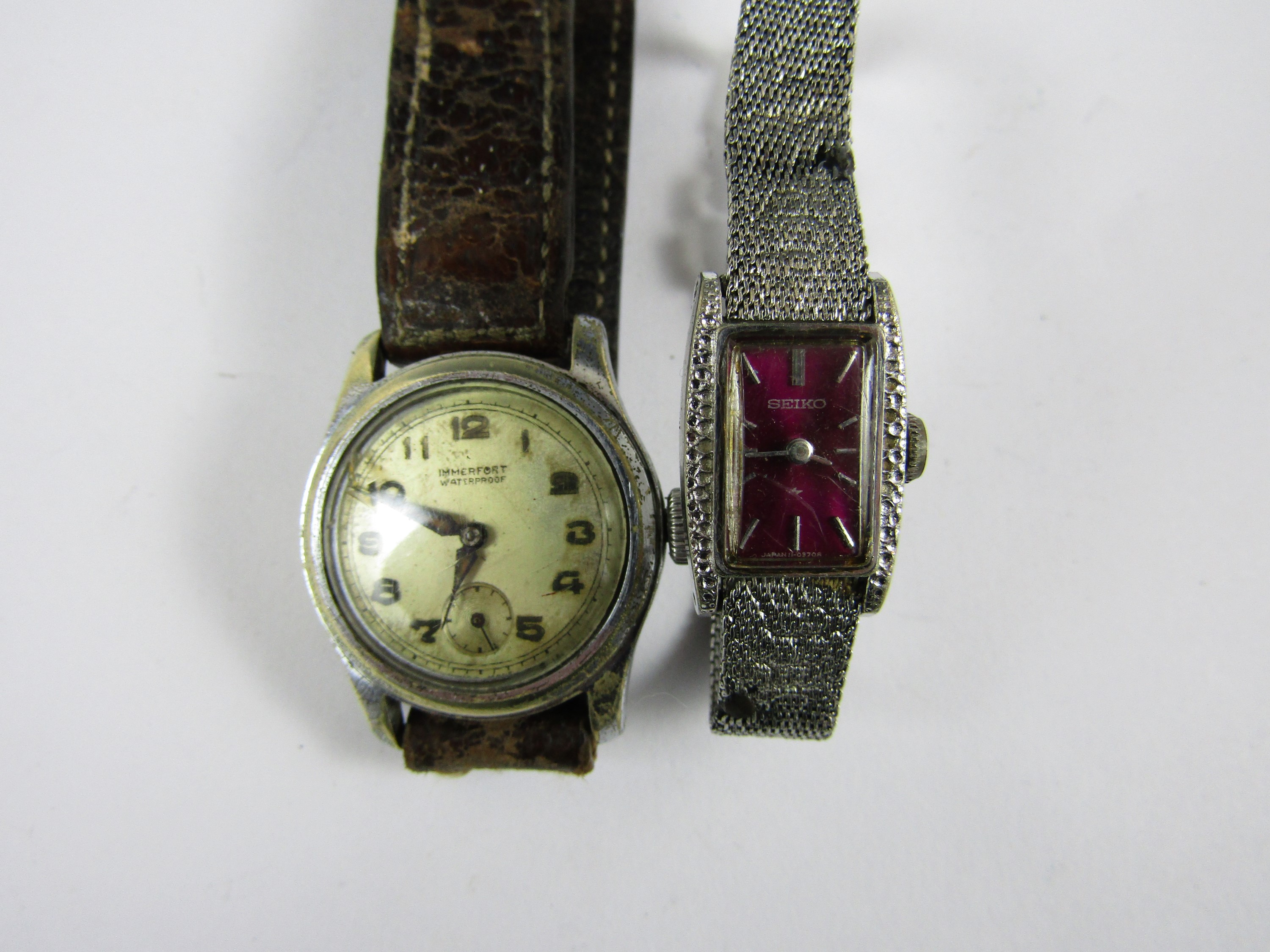 A 1940's Immerfort wristwatch together with a ladies Seiko dress watch