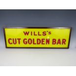 A Wills Cut Golden Bar advertising sign