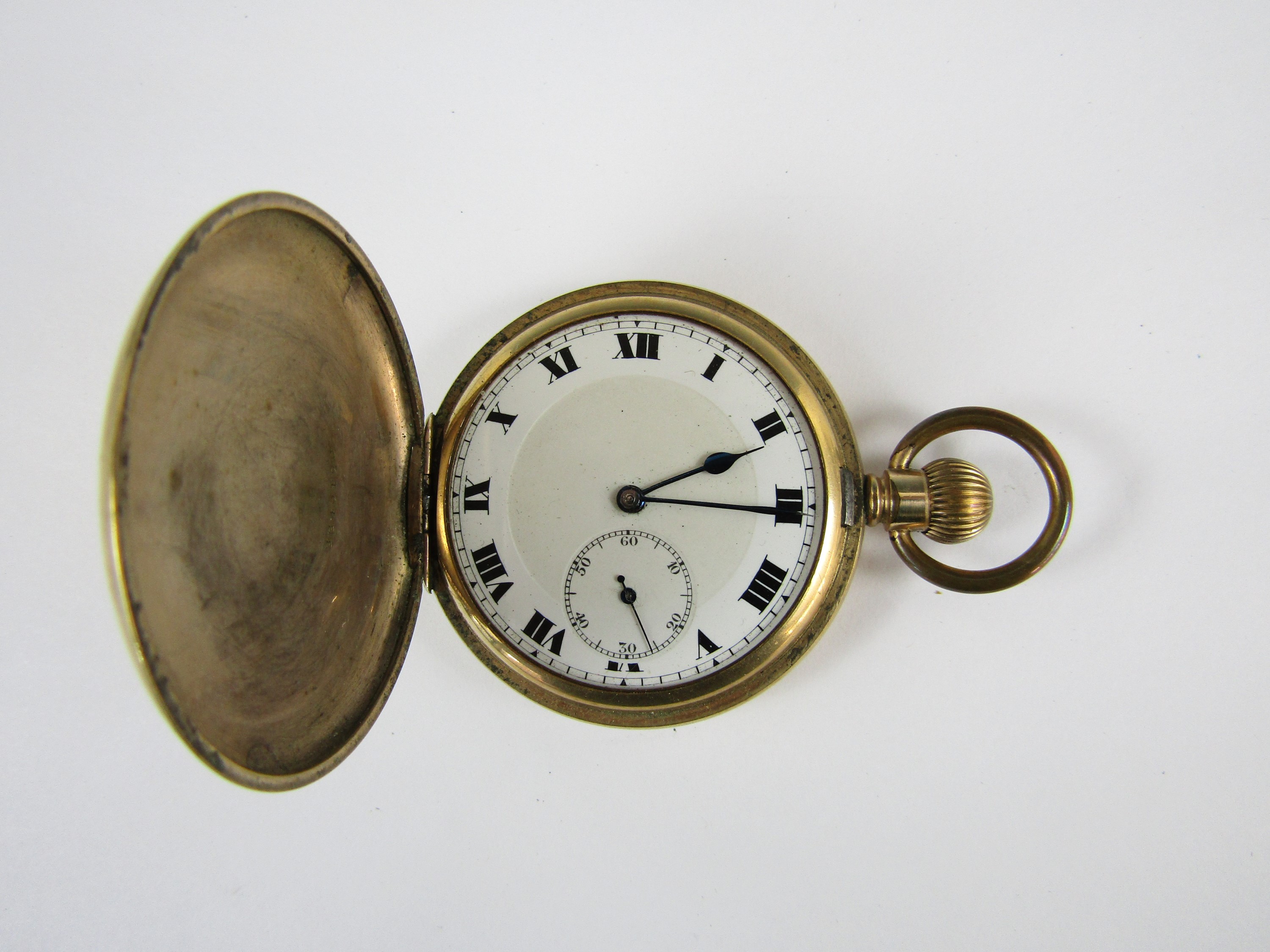 An Elgin rolled gold hunter pocket watch