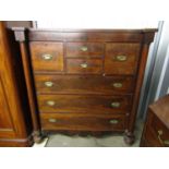 An early Victorian mahogany chest of drawers (a/f)