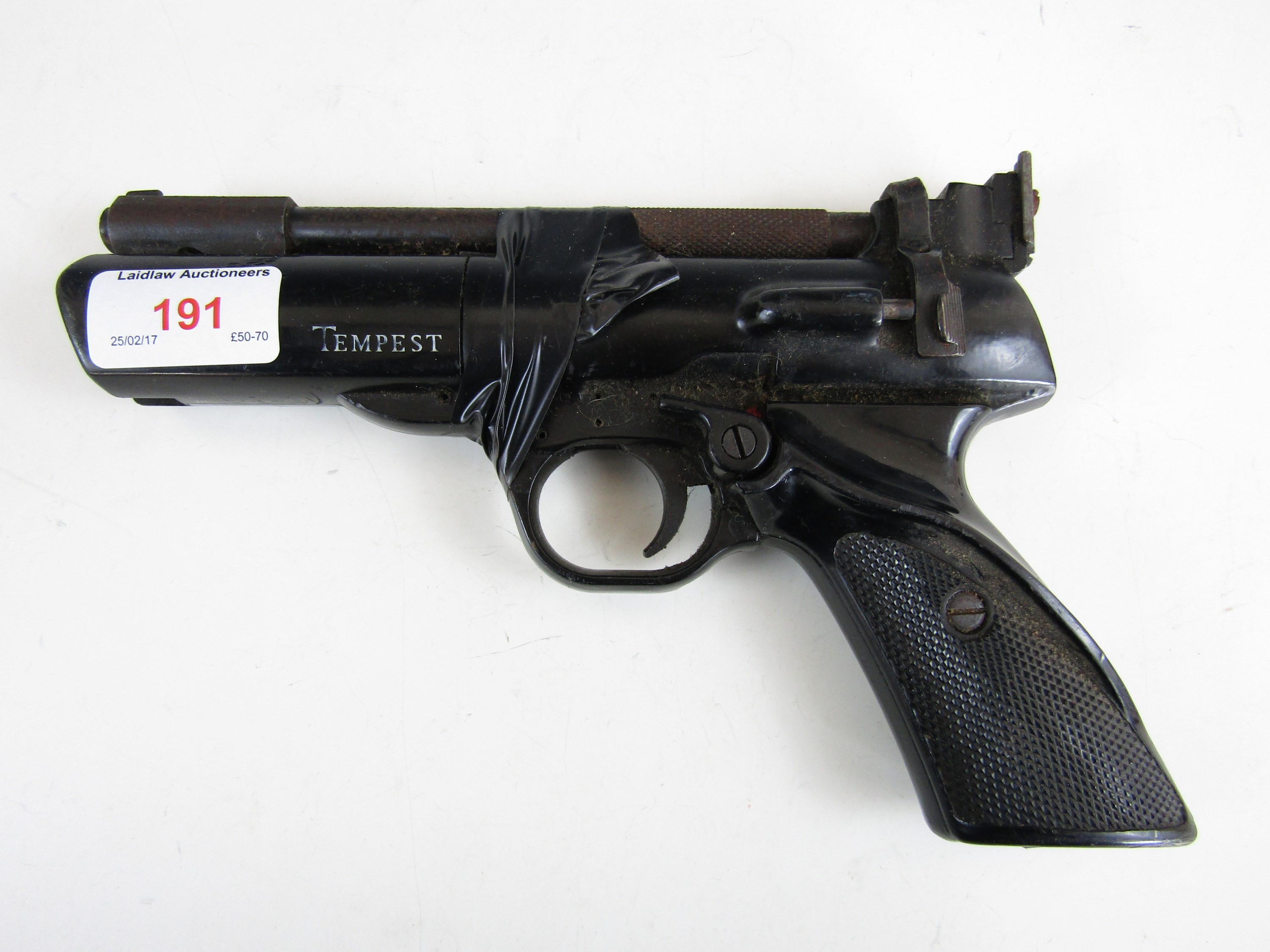 A Webley & Scott Tempest .22 calibre air pistol