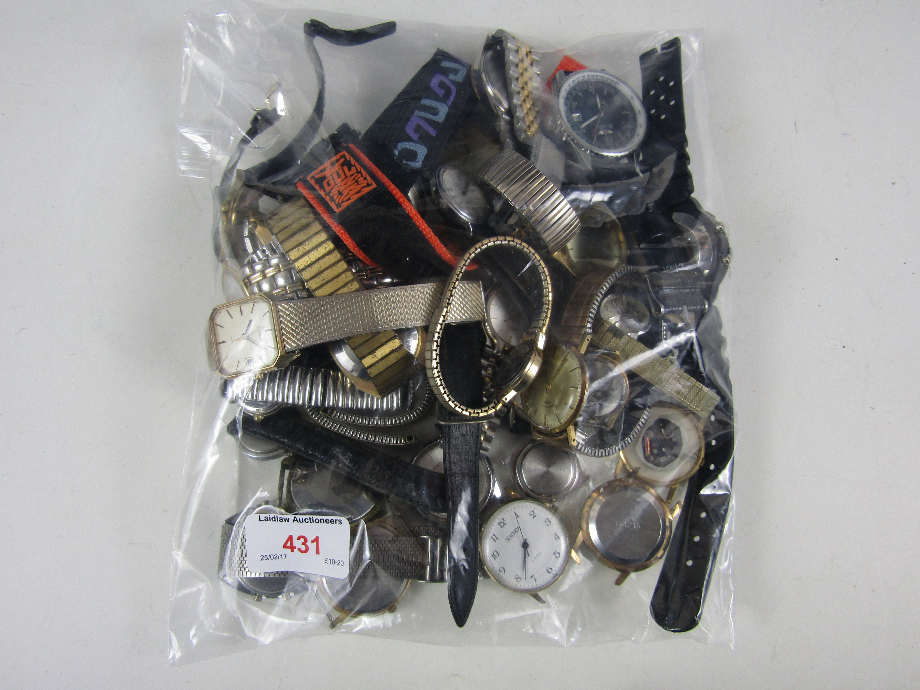A large quantity of watches