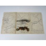 Sundry items of militaria including Royal Navy boatswain's pipe, buttons and 1917 battle plans