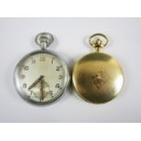 A 1940's Doxa pocket watch together with one other