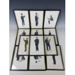 A group of post-War framed military caricature prints