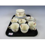 A 1920s Meakin Marigold pattern Astoria shape tea service