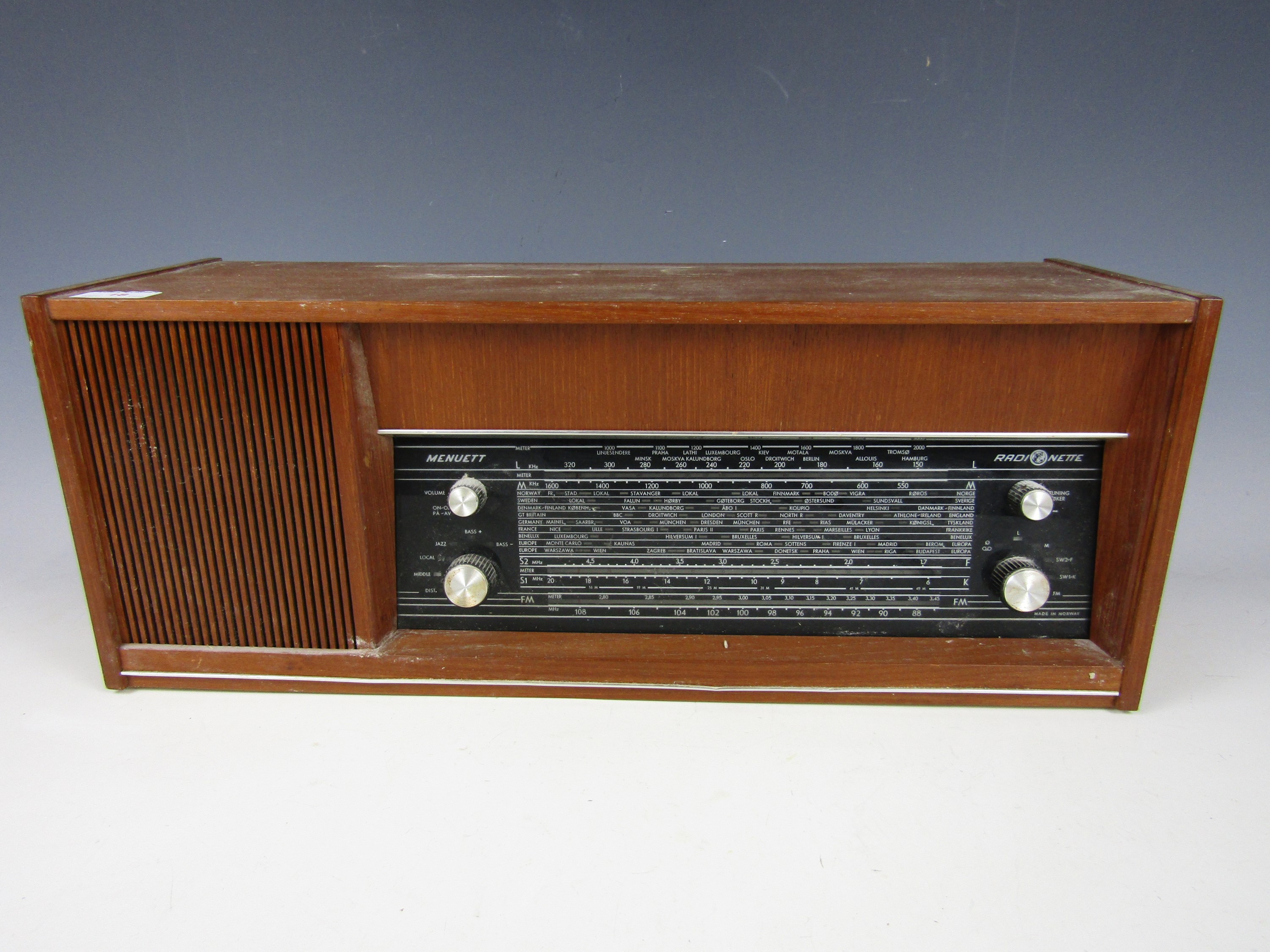 A vintage Norwegian Menuett radio