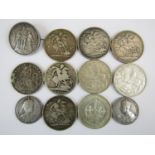 A quantity of Victorian and later silver Crowns and other coins and commemoratives