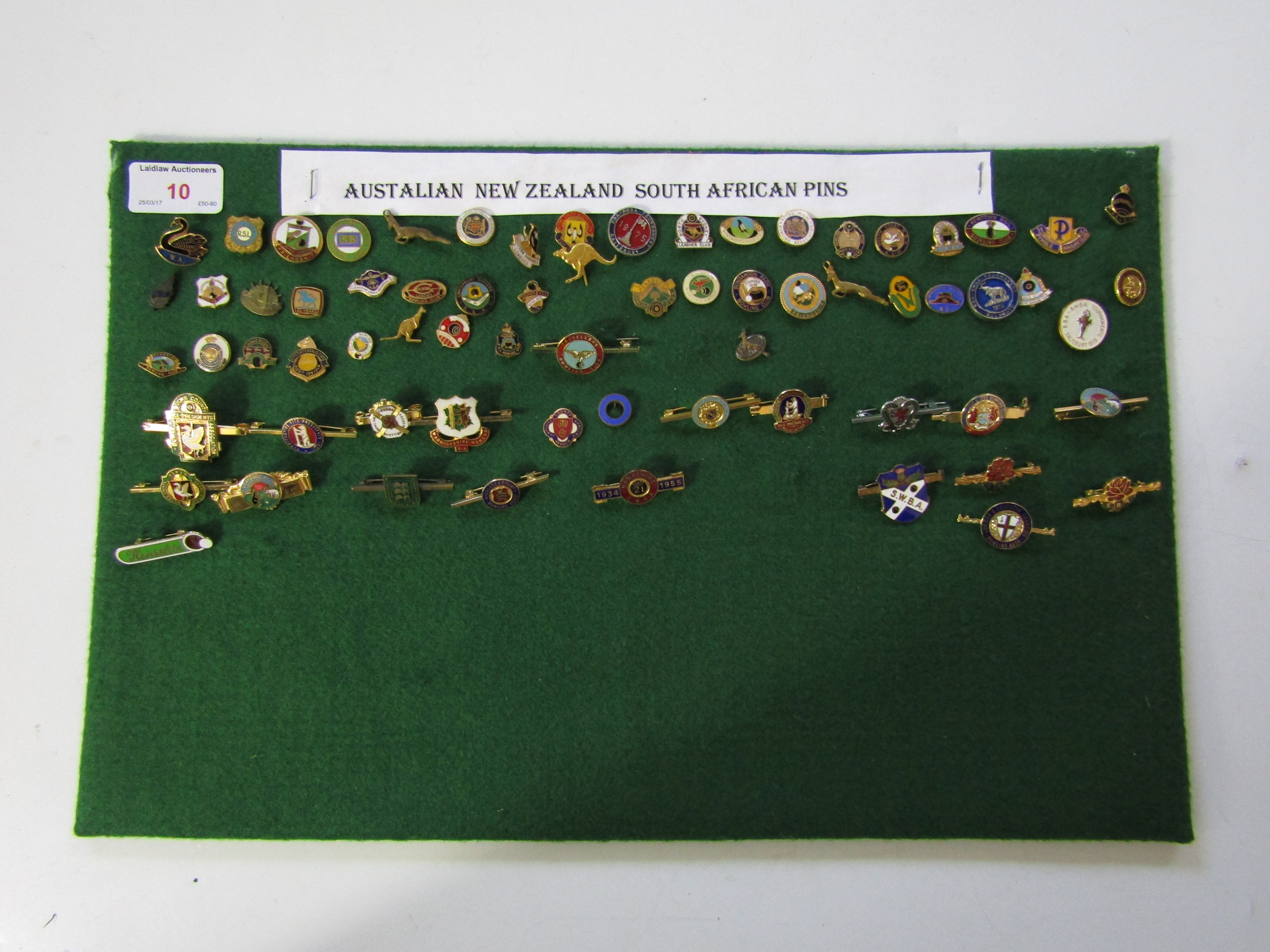 A quantity of bowling club lapel badges including Australia and South Africa etc. - Bild 2 aus 2
