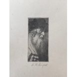 A*** K*** Steinfeld [?] (19th Century) Sensitive drypoint portrait of a gentleman with a beard,