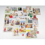 A quantity of humorous postcards