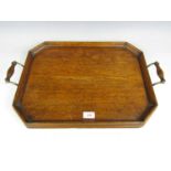 A second quarter 20th Century oak tea tray