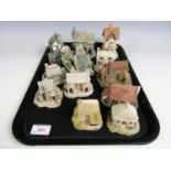 Twelve small Lilliput Lane cottages