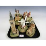 Seven large Lilliput Lane cottages, including Big Ben etc.