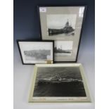 Framed photographs of Royal Navy vessels