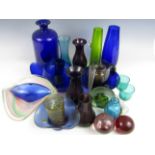 A large quantity of cobalt blue glassware etc.