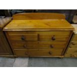 A pine two short over two long chest of drawers, 113 x 94 x 45 cm