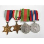 A group of WWII campaign medals