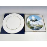 A boxed Royal Worcester Gold Chantilly pattern cake plate, together with a boxed Royal Doulton RAF