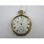 A Waltham 10ct rolled gold pocket watch with 17 Jewel Royal movement