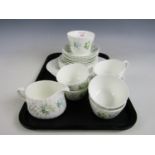 A Minton Spring Valley pattern twenty-one-piece tea set