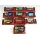 Ten Matchbox Models of Yesteryear including a Y15 Preston tramcar, a Y23 1922 AEC omnibus and Y13