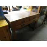 A late 19th / early 20th century pine desk, 95 x 77 x 50 cm