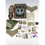 A quantity of Scots Guards badges etc.