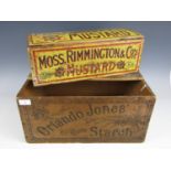Two vintage advertising boxes