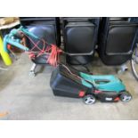 A Bosch Rotack 340 ER electric lawn mower