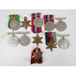 A group of WWII campaign medals