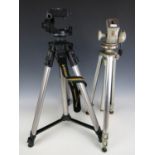 Two vintage camera tripods including a Linhof and a Pro Video