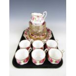 A quantity of Royal Albert Old English Rose tea ware (one cup a/f)