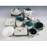 A quantity of Denby Green Wheat pattern table wares