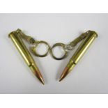 Two bullet keyrings