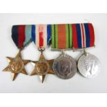 A group of WWII campaign medals