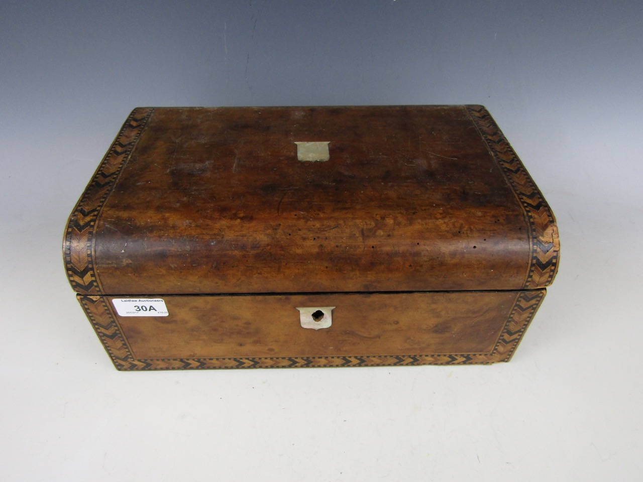 A Victorian inlaid writing slope (a/f)