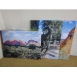 Six large photo canvases