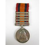 A Queen's South Africa Medal with five clasps to 7080 Sgt A Cobb, Vol Coy, Northampton Regt