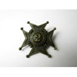 A Victorian 2nd City of London Rifles badge